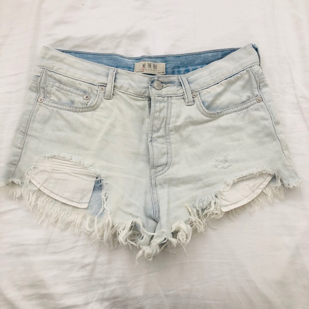 Free people light wash shorts